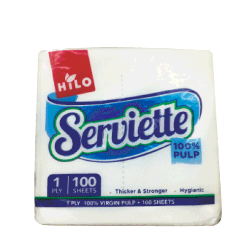 Hilo MG Serviette (Pulp) 100's