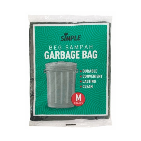 Simple Garbage Bag Black (M)30